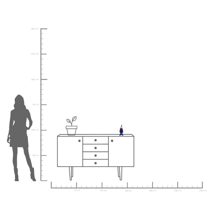 Deko Figur Zwerg Rainbow Blau 21cm