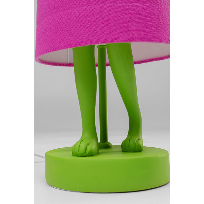 Lámpara de mesa Animal Rabbit verde/rosa 50cm