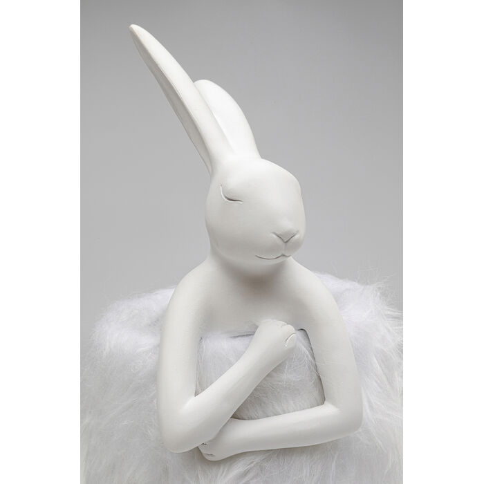 Tischleuchte Animal Rabbit Fur Weiß/Silber 50cm