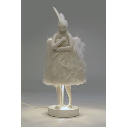 Tischleuchte Animal Rabbit Fur Weiß/Silber 50cm