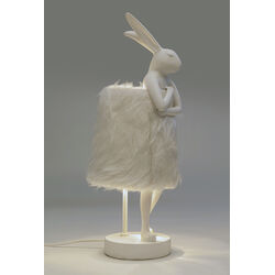 Tischleuchte Animal Rabbit Fur Weiß/Silber 50cm