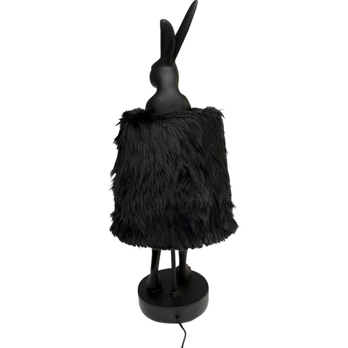 Lámpara de mesa Animal Rabbit pelo negro/dorado 36