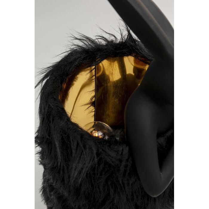 Tischleuchte Animal Rabbit Fur Schwarz/Gold 50cm