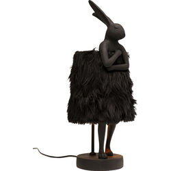 Tischleuchte Animal Rabbit Fur Schwarz/Gold 50cm