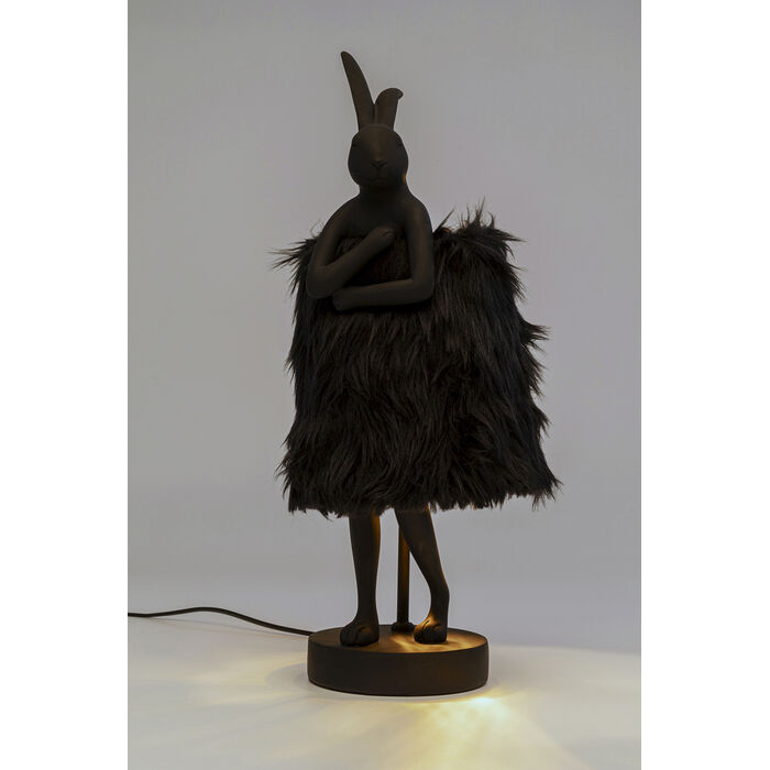 Tischleuchte Animal Rabbit Fur Schwarz/Gold 50cm