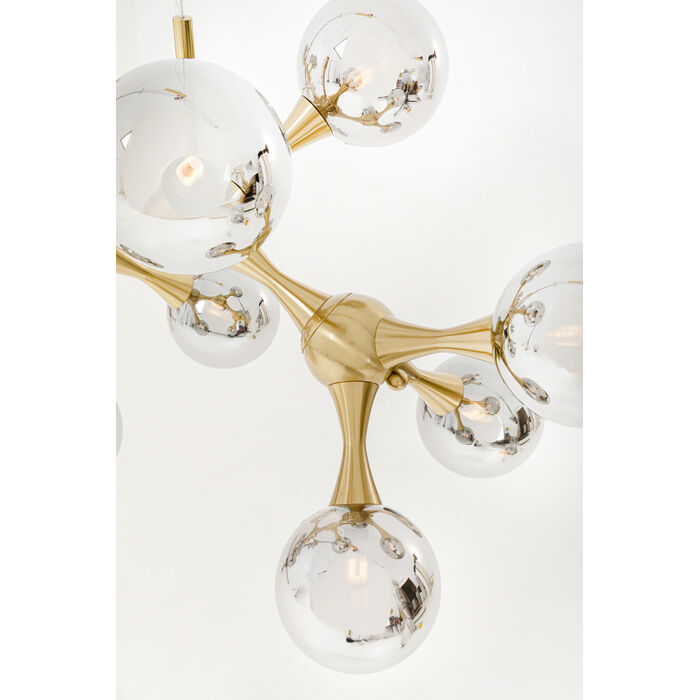 Lampadario Atomic Balls ottone 190cm