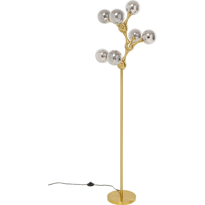 Floor Lamp Atomic Balls Brass 174cm