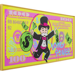 Gerahmtes Bild Graffiti Money 70x160cm