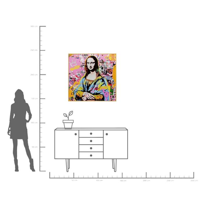 Quadro con cornice La Viva Woman 100x100cm