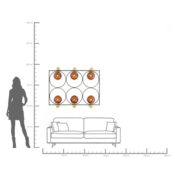 Wandleuchte Balance Circle 96x122cm