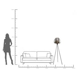 Floor Lamp Sphere Smoke 146cm