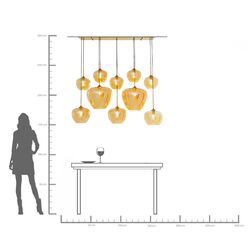 Pendant Lamp Sphere Amber 160cm