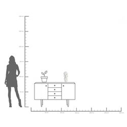 Vase Viento Weiß 35cm