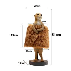 Tischleuchte Animal Meerkat Fur 51cm