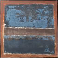 56785 - Gerahmtes Bild Silence Blau 120x120cm