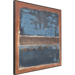 Gerahmtes Bild Silence Blau 120x120cm