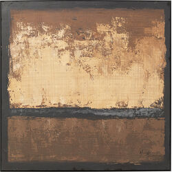 Framed Picture Silence Brown 120x120cm