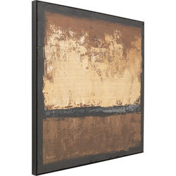 Framed Picture Silence Brown 120x120cm