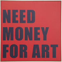 Tableau encadré Need Money 80x80cm