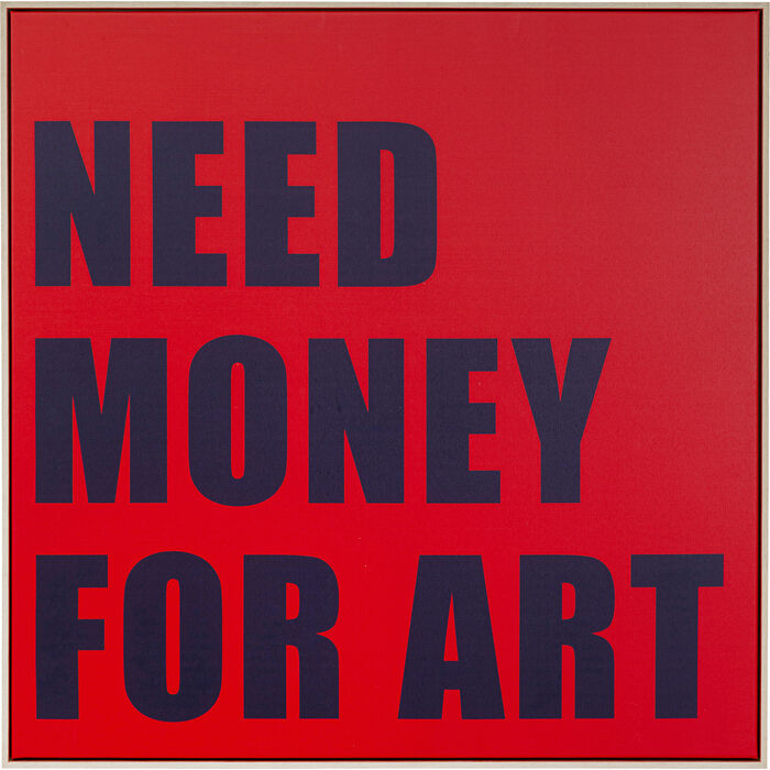 Gerahmtes Bild Need Money 80x80cm