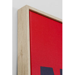 Quadro con cornice Need Money 80x80cm