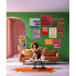 Quadro con cornice Need Money 80x80cm