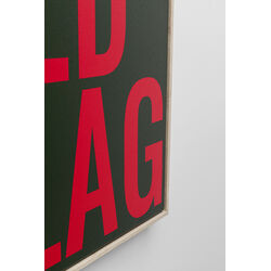 Quadro con cornice Red Flag 40x60cm