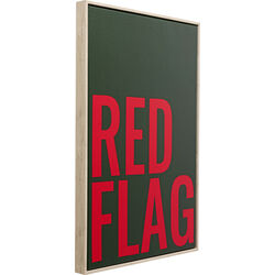 Gerahmtes Bild Red Flag 40x60cm