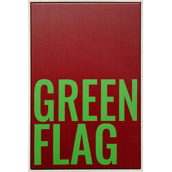 Quadro con cornice Green Flag 40x60cm