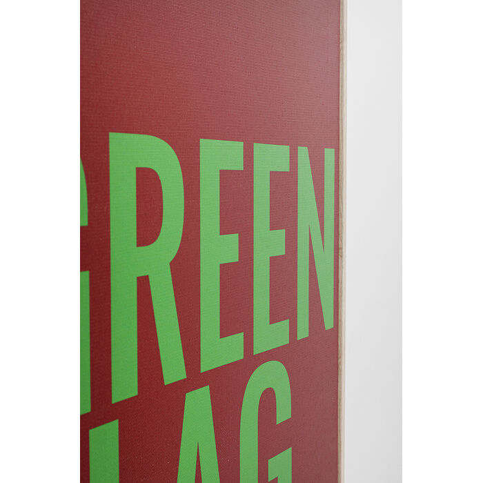 Quadro con cornice Green Flag 40x60cm