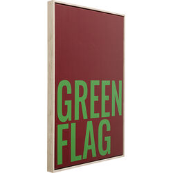 Quadro con cornice Green Flag 40x60cm