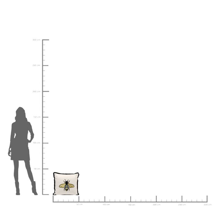 Kissen Bee Weiß 45x45cm