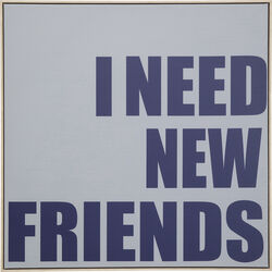 56829 - Quadro con cornice New Friends 80x80cm