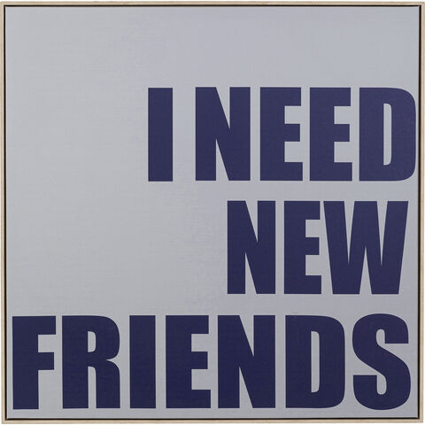 Framed Picture New Friends 80x80cm
