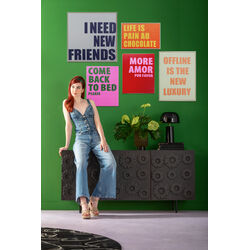 56829 - Quadro con cornice New Friends 80x80cm