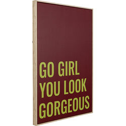 Quadro con cornice Go Girl 50x70cm