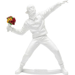 56872 - Figura deco Street Art Bouquet Blanco 27cm