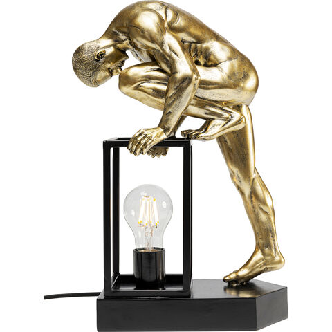 Table Lamp Nude Man Stretching 39cm