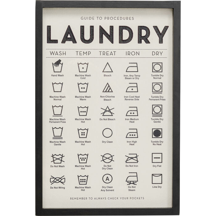 Framed Picture Laundry 61x41cm