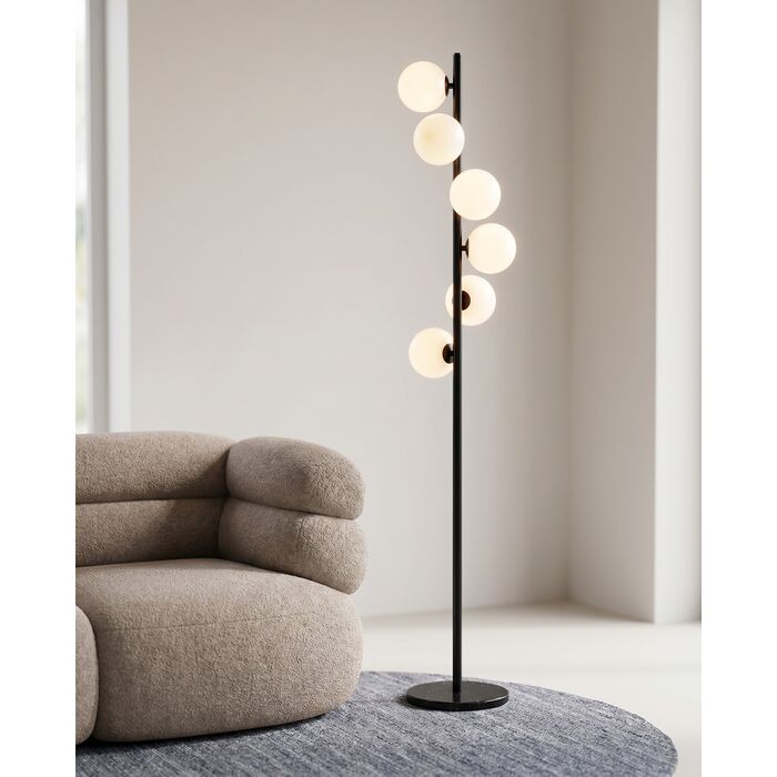 Floor Lamp Scala Balls Milky Black 160cm