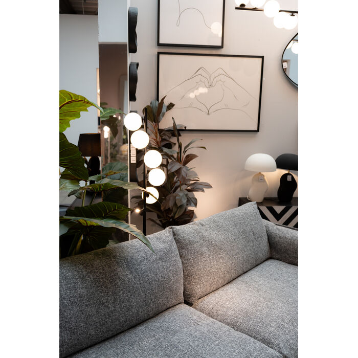 Stehleuchte Scala Balls Milky Schwarz 160cm