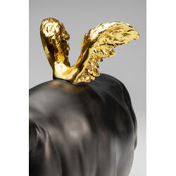 Figurina decorativa Flying Pig nero 21cm