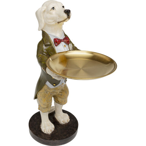 Deco Figurine Gentleman Dog Tray 43cm