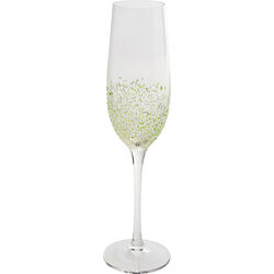 56942 - Verre à champagne Confetti vert 26cm