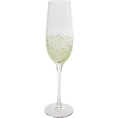 Champagne Glass Confetti Green 24cm