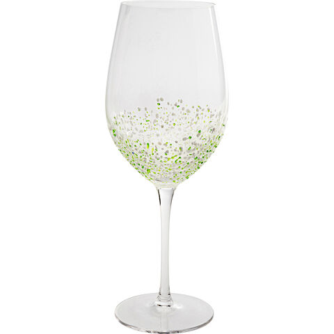 Wine Glas Confetti Green 24 cm