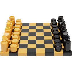 56964 - Deco Object Chess Focus Mustard 26x26cm