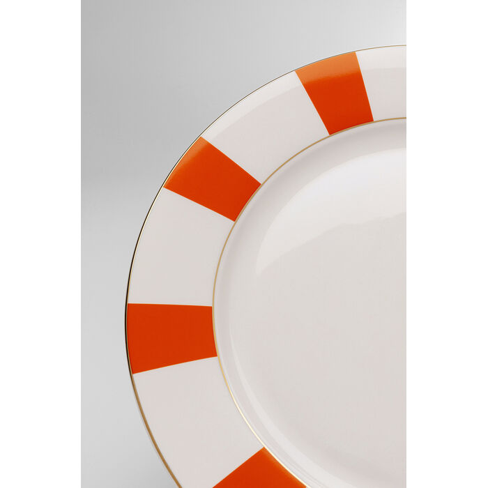 Plate Harlequin Orange Ø27cm