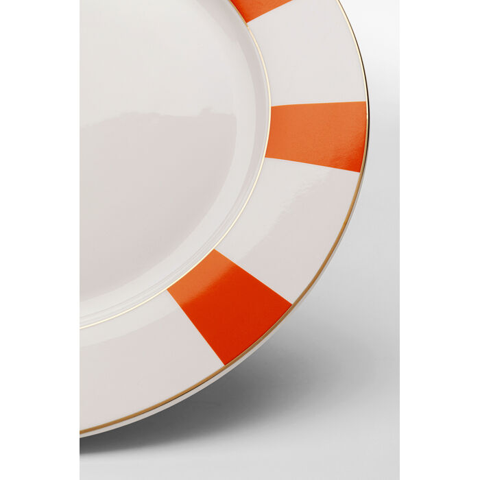 Plate Harlequin Orange Ø27cm