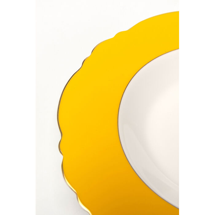 Plate Deep Harlequin Yellow Ø23cm